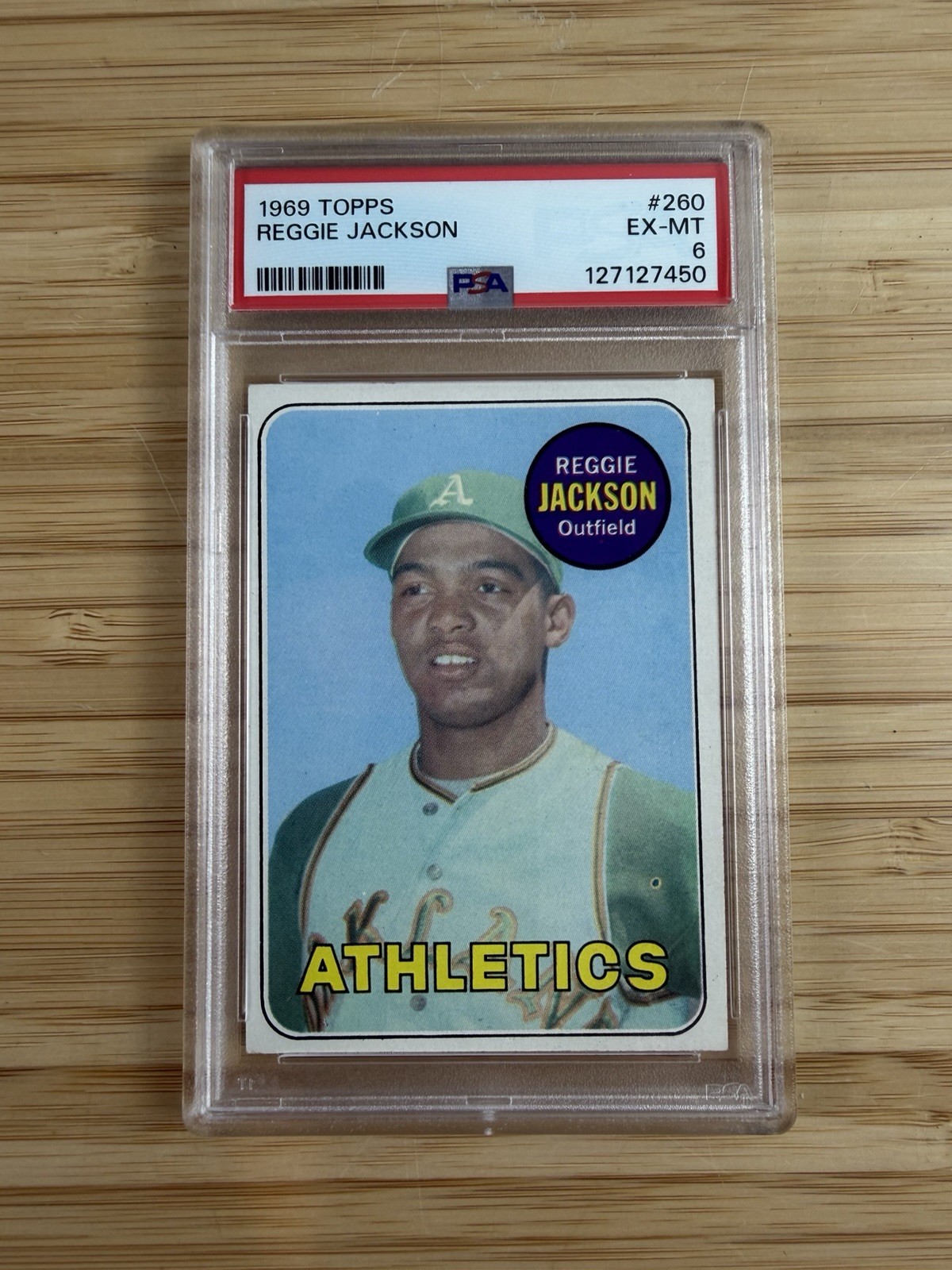 1969 Topps #260 Reggie Jackson HOF RC PSA 6 EXMT C100721