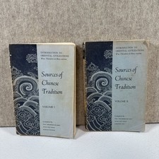 Sources of Chinese Tradition 1967 Part 1&2 W.M. Theodore De Bary Paperback