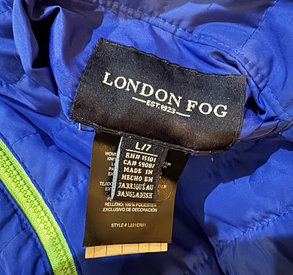 男孩 London Fog 冬季外套 7 码 — 第 3/3 张图片