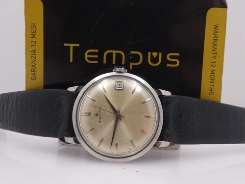 ZENITH STELLINA VINTAGE YEAR 1962 JUST SERVICED STEEL MANUAL WINDING WATCH