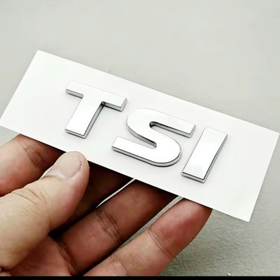 TSI Badge Emblem 3D Silber Chrom Jetta Heck Buchstaben selbstklebend Seite hinten 