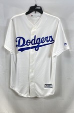 Majestic Los Angeles Dodgers Men's Coolbase Baseball Jersey White Size S