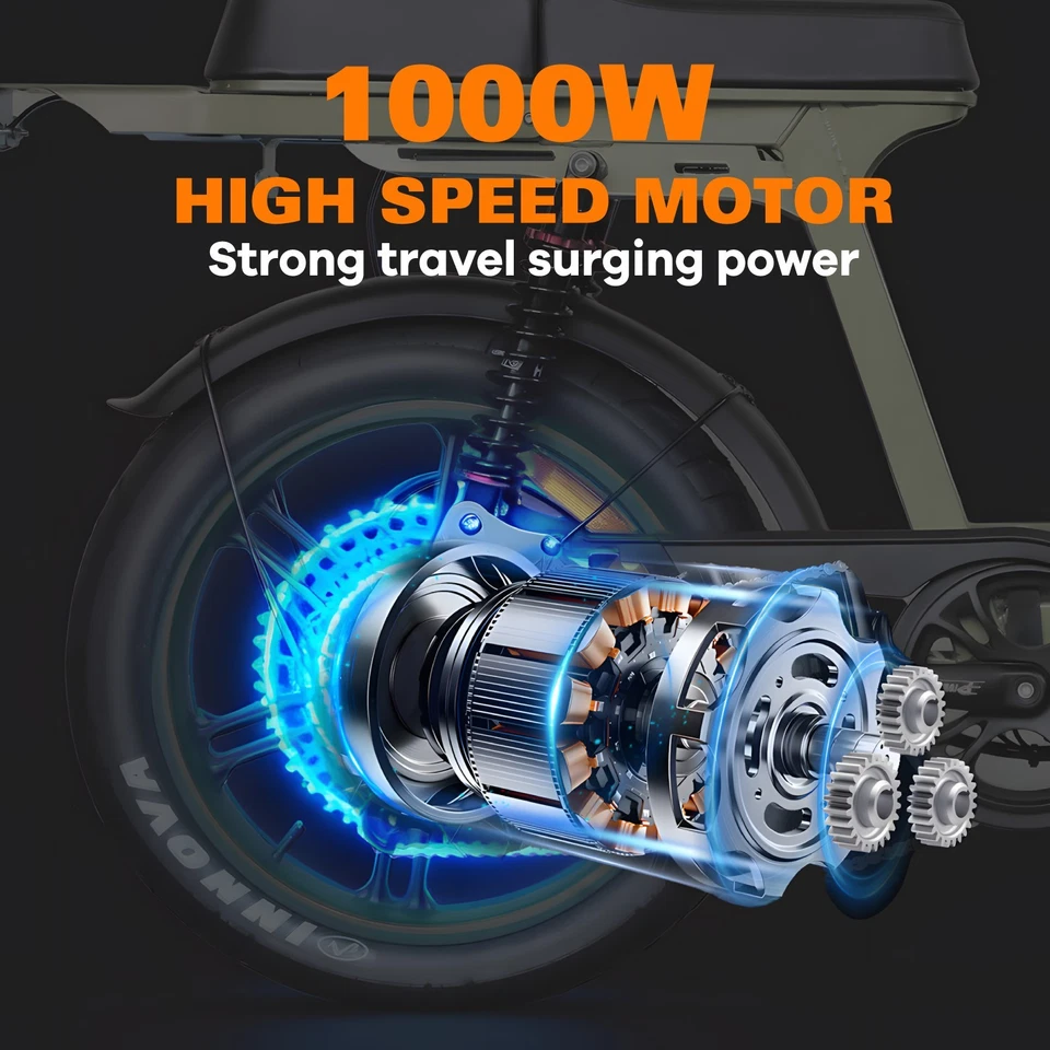 LAGADS D50 Electric Bicycle 1000W 18.2Ah Dual Suspension ebike Fat  Emountain - image 4 of 4