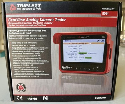 Triplett 8064 CamView HD CCTV Camera Tester Security Video Monitor LCD New