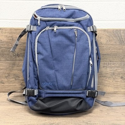 eBags Backpack Mother Lode Heathered Blue Convertible/Expandable Travel-READ