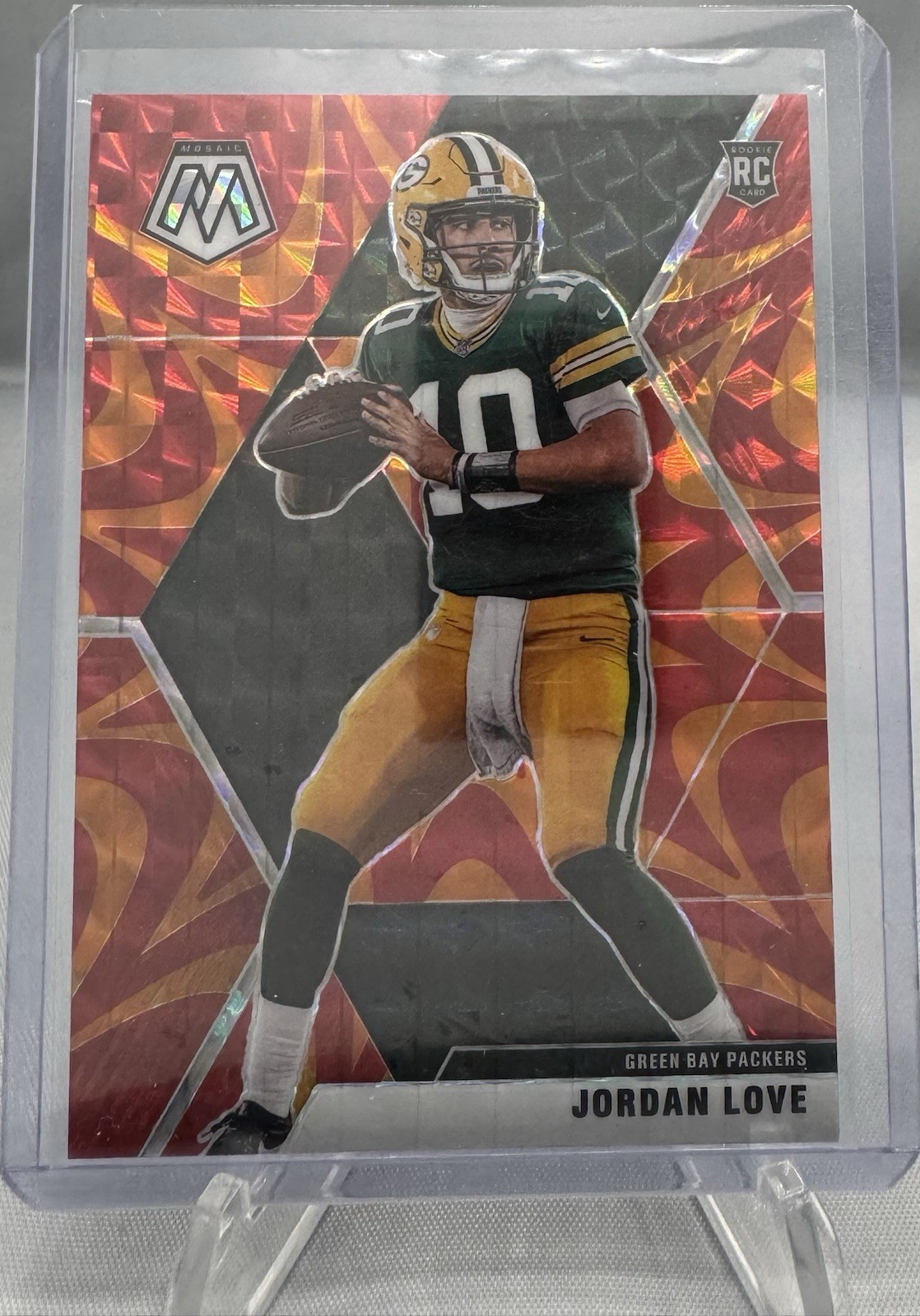 2020 Panini Mosaic - #211 Jordan Love Mosaic Reactive Orange Prizm