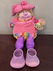 1980s Cabbage Patch Circus Kid-Girl Clown-Dimple-Green Eyes-Ponytail Braid