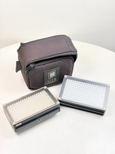 2 X LS LED video studio light Panels Bi-Color 3200K-5600K Dimmable inc carry bag