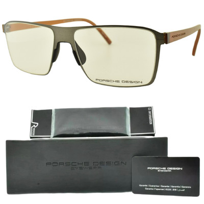 NEW PORSCHE DESIGN P'8309 B Grey Rectangle Full Rim Optical Frame Eyeglasses