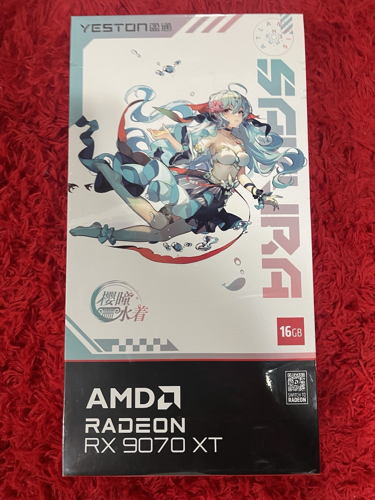 Yeston AMD Radeon RX9070XT RX 9070 XT Sakura 16GB Atlantis OC DDR6 Graphics card