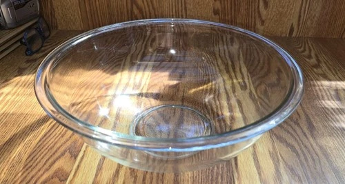 Vintage Pyrex 326 Clear Borosilicate Glass 4 Liter Nesting Mixing Serving Bowl