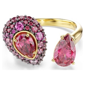Authentic Swarovski Sublima Cocktail Ring, Pear Cut Red, 18K Gold Plated 5752899 Size 6.75