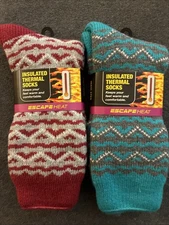2 Pr. Insulated Thermal Fleece Lined Socks Women’s Shoe 5-9-Warm & Comfortable!