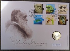 2009 £2 Coin Cover Charles Darwin