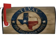 Texas Magnetic Mailbox Cover Polyester Weather Resistant Standard Size 18 X 21
