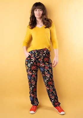 BNWT Popsy Taylen Tattoo Print Trousers Harem Size 18/20 Soft Stretch Lounge