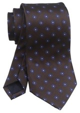 Men's Stripe Ties Classic Checkered Casual Formal One Size Brown and Blue