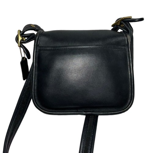 VINTAGE Coach Legacy Small Flap Bag Style 9965 Black Cowhide Leather Made in USA - Picture 3 of 16