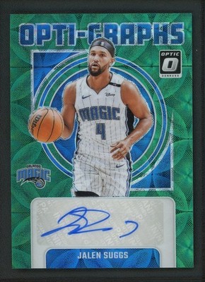 2024-25 JALEN SUGGS 24/25 AUTO PANINI DONRUSS OPTIC CHOICE GREEN OPTI GRAPHS