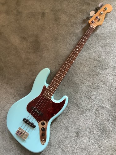 Fender Jazz Bass-1995 USA Neck/Squier Classic Vibe 60's Body-Daphne Blue - Picture 1 of 13