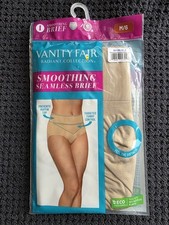 Vanity Fair Radiant Collection Smoothing Seamless Brief Womens Size Med/6 Tan