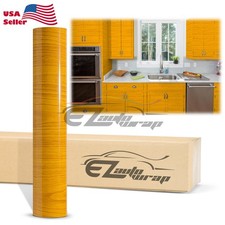 Gloss Wood Grain Vinyl Wrap Sticker Decal Car Home Kitchen Decoration Dash Trim