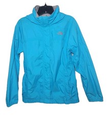 The North Face Hyvent Rain Jacket Girls XL 18 Blue Full Zip Hooded Lightweight