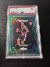 2023-24 Panini Prizm Green Rookie Kris Murray SP Blazers Graded PSA 6 EX-MT 1.2