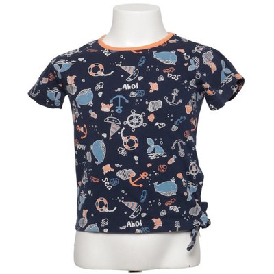 Topo, T-shirt, Größe: 116, Blau/Mehrfarbig, Baumwolle/Elasthan, Sonstiges #4z6