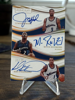 #ad 2022 23 Immaculate JUWAN HOWARD MITCH RICHMOND ROD STRICKLAND Triple Auto 25 $300.00