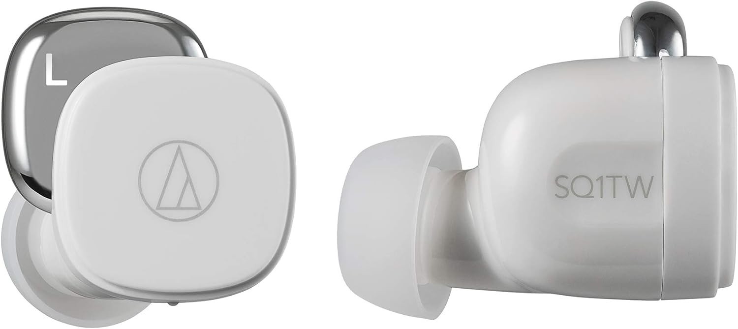 Audio-Technica ATH-SQ1TW Bluetooth Wireless Earbuds - White NEW