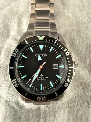 Citizen ProMaster Eco-Drive Diver 200M Uhr schwarzes Zifferblatt aus Japan
