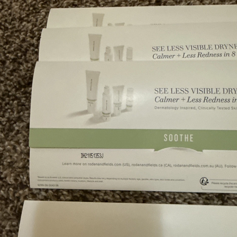 Lot Of 4 Rodan + Fields SOOTHE Skincare 4 Step Regimen Sample Pack NIP Travel - Image 4 of 4