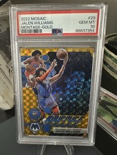 2022 Jalen Williams Panini Mosaic Gold Montage /10 PsA 10 Gem Mint
