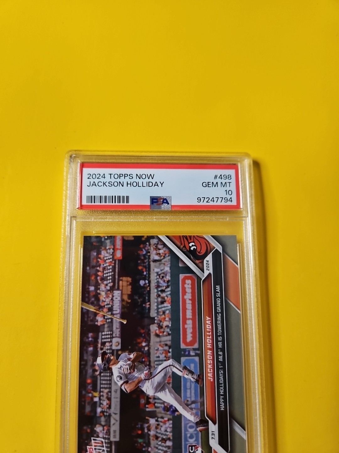 ROOKIE JACKSON HOLLIDAY RC 2024 TOPPS NOW PSA 10 GEM MINT! BALTIMORE ORIOLES 💰⏫ view 12