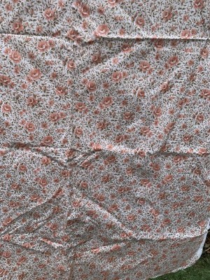Vintage Blumen Baumwollstoff Schneiderei Twos Company Pauline 130x120cm B70