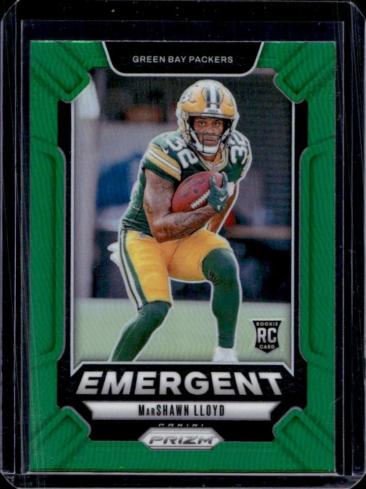 2024 Panini Prizm MarShawn Lloyd Emergent RC Green Rookie #18 Packers