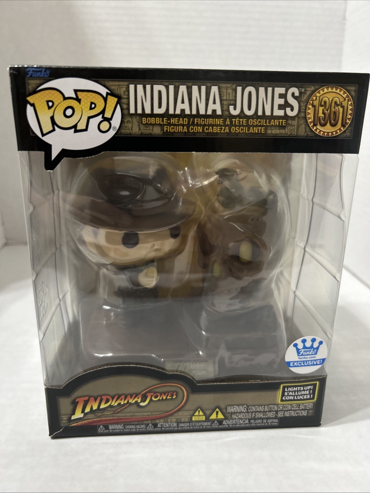 FUNKO POP! MOVIES #1361 INDIANA JONES LIGHT-UP DELUXE MOMENT FUNKO EXCLUSIVE NEW