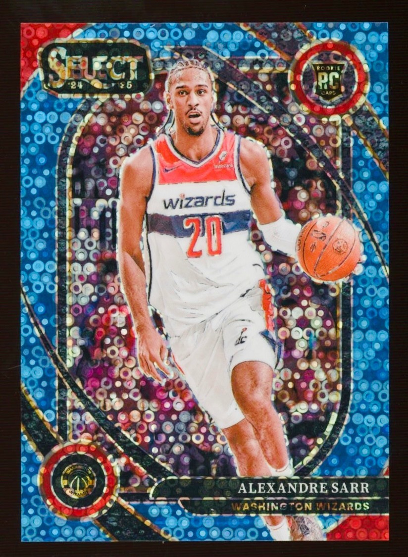 2024-25 Panini Select - COURTSIDE Alex Sarr #274 Light Blue Disco Prizm /99 RC
