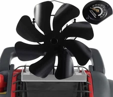 VODA Wood Stove Fan 8 Blades Heat Powered Activated Thermal Fans (Bracket Includ