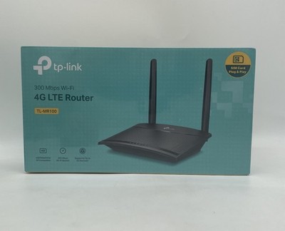TP-Link - TL-MR100 - 300 Mbps Wi-Fi - 4G LTE Router - Schwarz