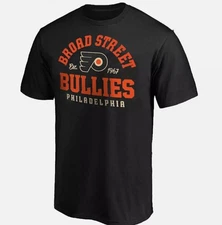 Broad Street Bullies Philadelphia Flyers Retro Est 1967 Hockey Team Black T-Shir
