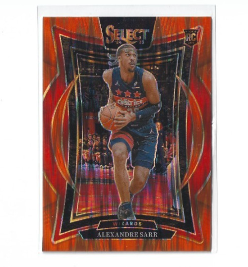 2024-25 Panini Select Alexandre Sarr RC #73 Orange Flash Prizm Wizards
