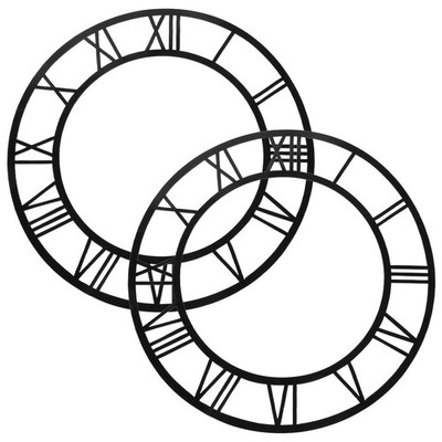 2 PCS Heimdekoration Für Die Wohnzimmerdekoration Wanduhr-spiegel Wandaufkleber
