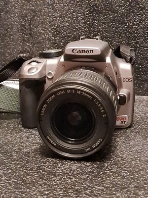 Canon Vintage EOS Digital Rebel XT  DSLR Camera/ 18-55mm II Lens Kit 58 Untested