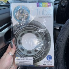 INTEX Black Gray TIRE Color Pool Floating Tube 36" Diameter New 2013 HTF