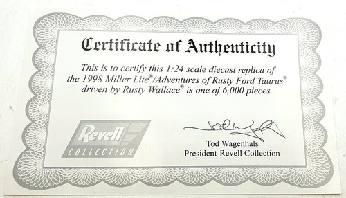 Revell 1/24 Scale RC249801025 - Ford Taurus #2 Miller Lite - Wallace - Picture 6 of 7