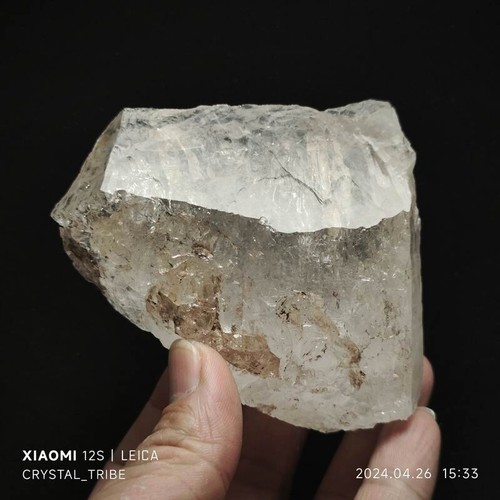 343g Natural Crystal Quartz Multiple Moving Water Bubbles Mineral Specimen D0016 - Picture 10 of 18