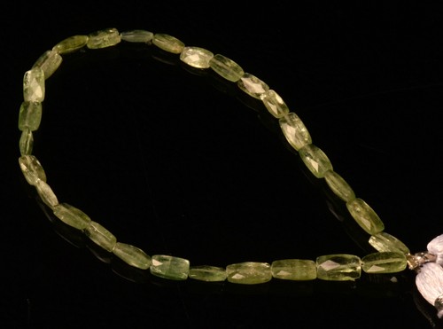 Natural Mint Green Kyanite Gems 8x5 mm Size Faceted Nugget Beads 9" Strand - Picture 3 of 8