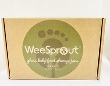 Weesprout Glass Baby Food Storage Jars Set Of 12, 4 Oz Jars